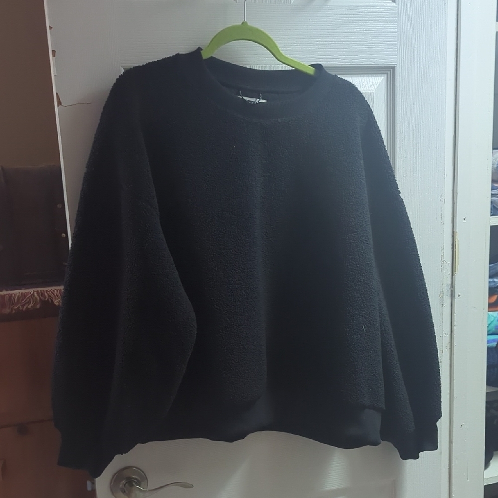 Black Oversized Boxy Hoodie